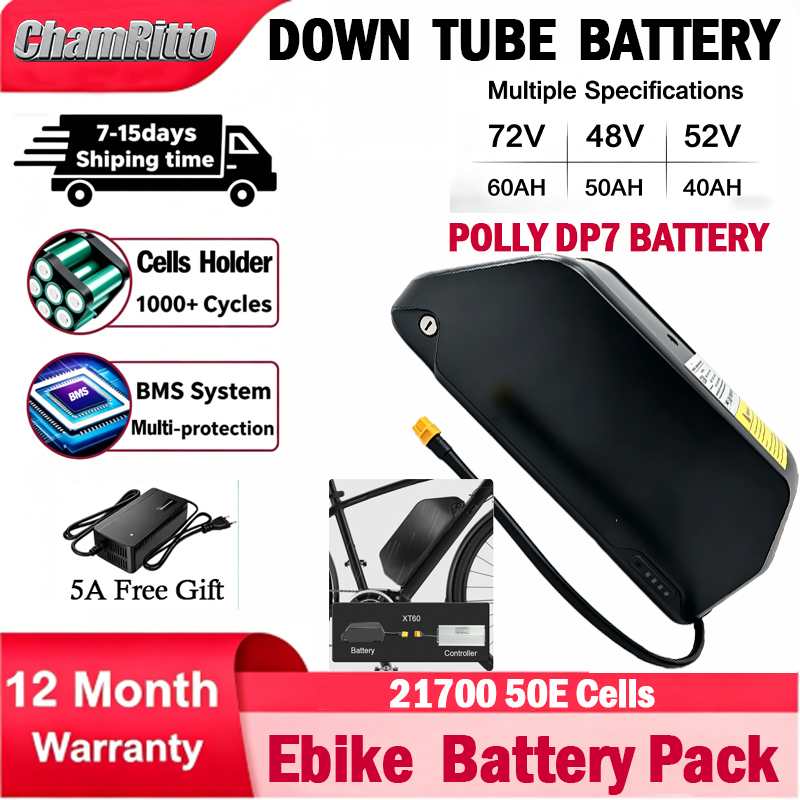 72V 50Ah 21700 Lithium Battery - E바이크 챔라이더 36V 48V 52V 30Ah