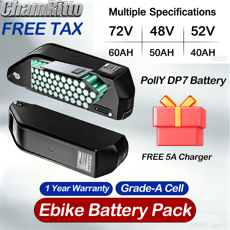 전기 자전거 배터리 다운튜브 하일롱 폴리 DP7 48V - 72V 50Ah 21700 Lithium Battery 리뷰 및 가격
