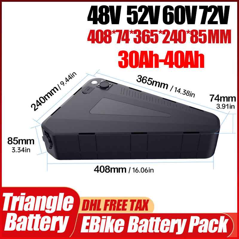 전기 자전거 60V 72V 3000W 삼각형 배터리 3 - 72V 50Ah 21700 Lithium Battery 리뷰 및 가격
