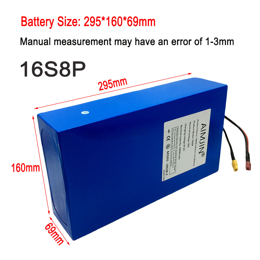 16S8p 1000-3000W 신형 리튬 배터리 60V - 60V 50Ah Electric Scooter Battery 리뷰 및 가격