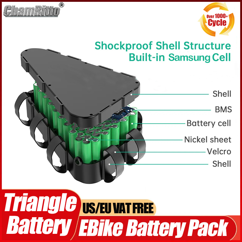 전기 자전거 36V 48V 52V 챔라이더 삼각형 배터 - 72V 50Ah 21700 Lithium Battery 리뷰 및 가격