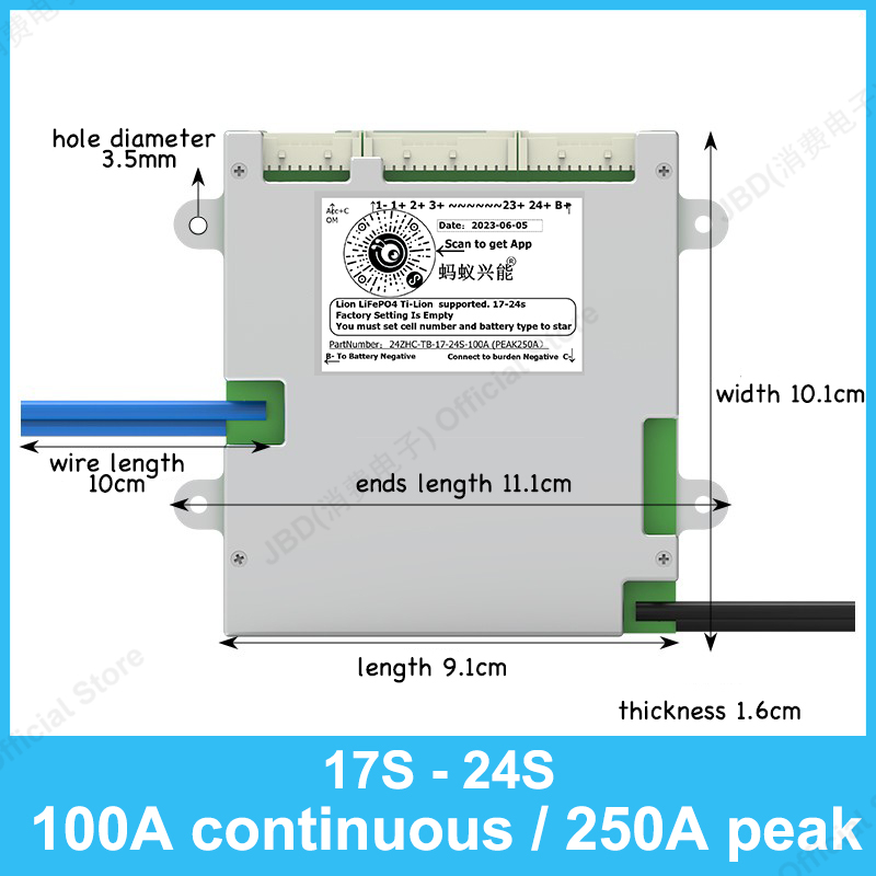ANT BMS 17S~24S 850A 300A 100A - 84V 50A Smart Bms Bluetooth 리뷰 및 가격