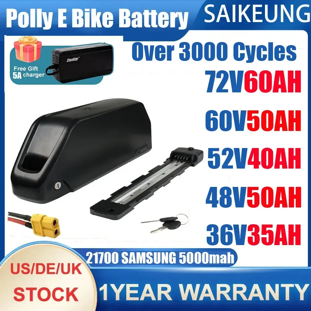 전기 자전거 배터리 다운튜브 하일롱 폴리 DP7 48V - 72V 50Ah 21700 Lithium Battery 리뷰 및 가격