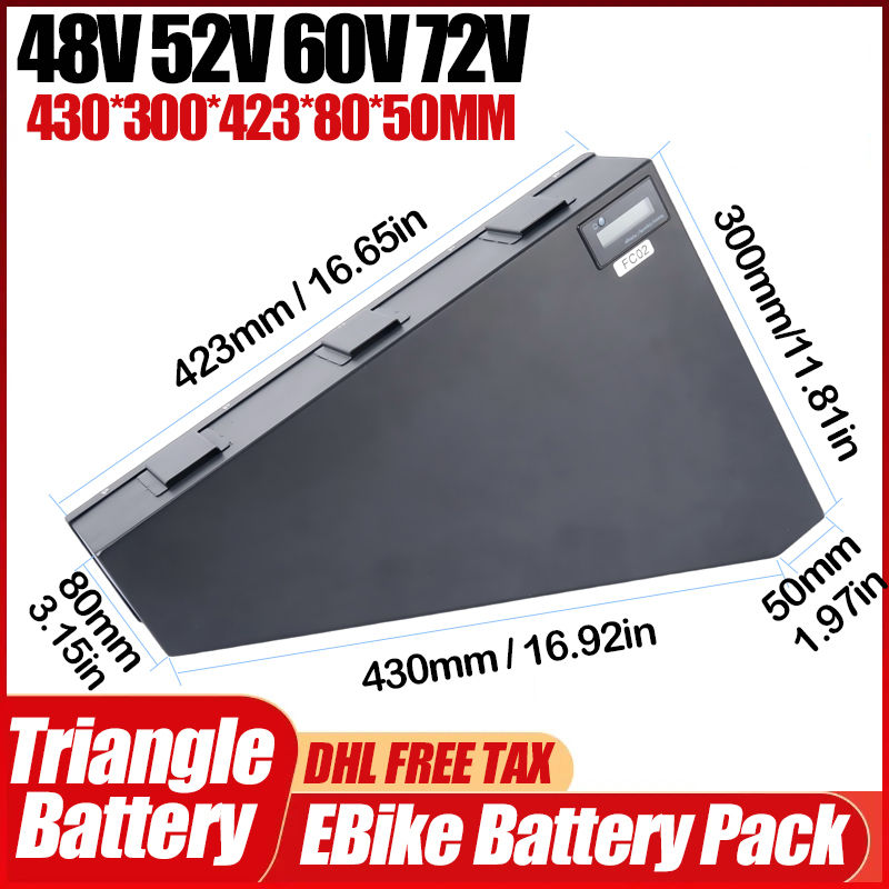 전기 자전거 36V 48V 52V 2000W 배터리 3 - 72V 50Ah 21700 Lithium Battery 리뷰 및 가격